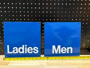 lot 39 image: Ladies & Men Restroom Signs