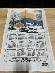 lot 43 image: Vintage CASE Cloth Calandar