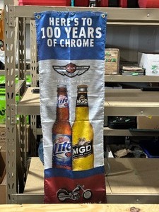 lot 50 image: Miller Lite Harley Davidson Banner