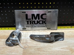 lot 99 image: Car Dealership License Plate, Vintage Oil Can Spout and more