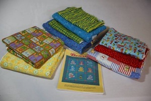 lot 30 image: Bulk Collection of Coordinating Soft As A BabiesButt Fabrics and Bears Quilting Book wPattern