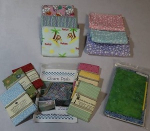 lot 40 image: Bulk Quilting Sewing Coordinating Fabrics wChurn Dash Project Kit...