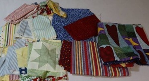 lot 42 image: Fabrics Quilting Block Starter Set wStars, Stripes, Polka-Dots Etc
