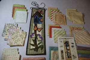 lot 7 image: Fabric Project Kit Patch Abilities Butterfly Haven Pattern wVintage Fats Material Etc.