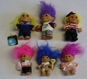 lot 96 image: Vintage Troll Doll Toys
