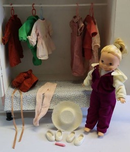 lot 101 image: Vintage 1976 My Friend Mandy #210 Doll by Fisher Price wAdditional Clothes Etc.