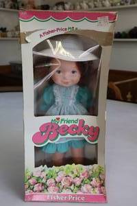 lot 10 image: NOS Vintage My Friend Becky #218 Doll by Fisher Price Toys 1982