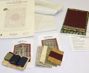 lot 109 image: Textile Art Project Kits, Thangles Mystery Quilt, Pre-Printed Quilt Tops Etc...