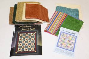 lot 110 image: Textile Art Quilting Project Kits NOS...Northern Star Quilt, Country Fair Quilt Kits...
