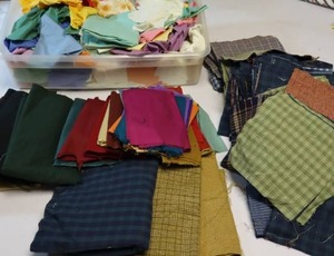 lot 115 image: Textile Art Quilting Project NOS...Flannel Quilt Project Started for You to Finish...