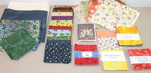 lot 141 image: Bulk Quilting Fabrics Fats wPastthyme Patterns Project Started...