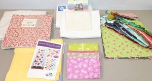lot 142 image: Bulk Quilting Fabrics wOmbre Flower Bouquet Pattern Project Started...