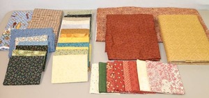 lot 144 image: Bulk Quilting Coordinating Fabrics