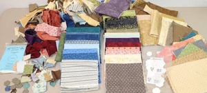 lot 147 image: Bulk Quilting Coordinating Fabrics wProject Started...