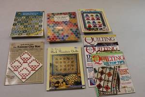 lot 170 image: (4) Quilting Books (4) Magazines Etc