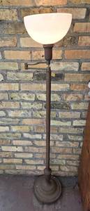 lot 181 image: Tall Lamp With Glass Shade