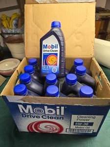 lot 115 image: Case of 12 Mobile Drive Clean 5W-30 Motor Oil