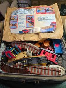 lot 136 image: Playskool Express Railroad Set & Suitcase