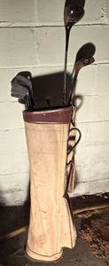 lot 215 image: Vintage Golf Clubs by Wilson with Carrying Bag