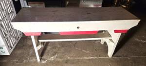 lot 219 image: Great White Wooden Bench