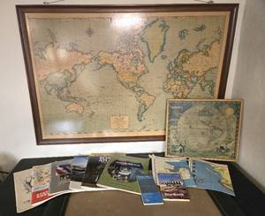 lot 77 image: Vintage Map Collection of Pictures & Atlases