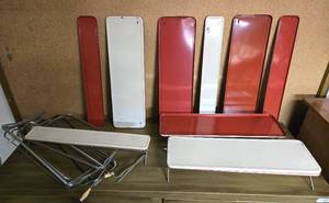 lot 239 image: Metal Vintage Kitchen Shelving Stands