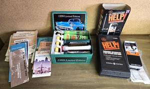 lot 249 image: New GE 3-5900 40 Channel CB, Limited Edition Car Cleaning Kit, and Vintage Travel Maps