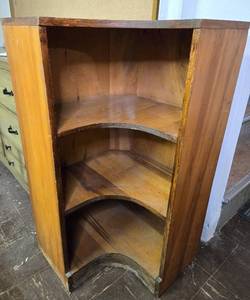 lot 251 image: A Rare Find, Wooden Corner Cabinet With Great Storage19x20x36H