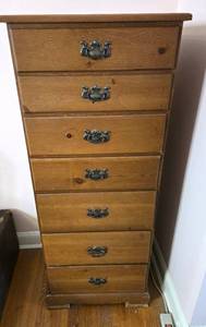 lot 253 image: Wonderful Tall Wooden Dresser