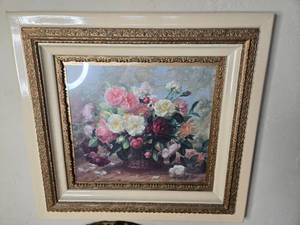 lot 4 image: Beautiful Floral Picture and Frame by Albert Williams