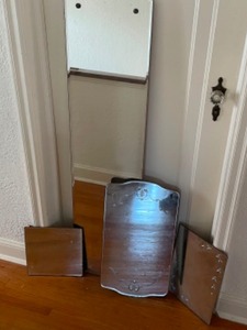 lot 257 image: Elongated & Decorative Vintage Designed Mirrors
