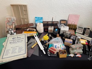 lot 290 image: Large Assortment of New & Vintage Office Supplies
