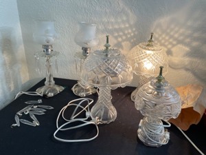 lot 82 image: Crystal Lamps To Light Up Your Life