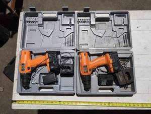 lot 47 image: (2) Chicago Electric Cordless Drills