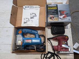 lot 64 image: Jig Saw and Palm Finishing Sander