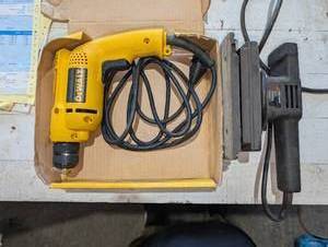 lot 65 image: Corded Drill and Finishing Sander
