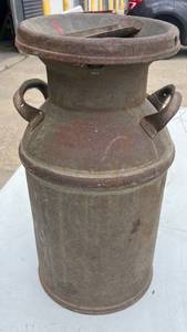 lot 2 image: Antique Cream Can