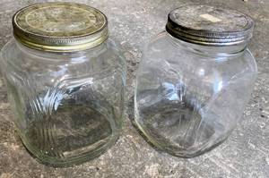 lot 19 image: Two antique glass coffee jars