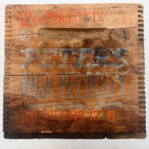 lot 44 image: Antique Wooden Storage Box, Peters