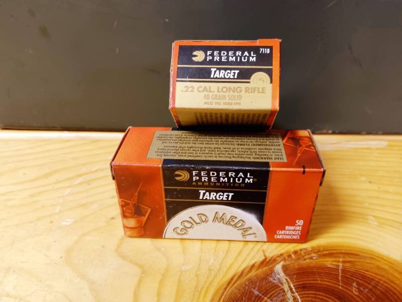 lot 10 image: 2 Boxes of 50 Federal Target Ammo .22 LR Rimfire Cartridges 40gr solid