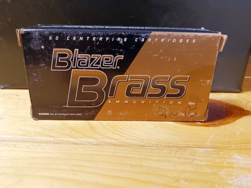 lot 22 image: Box of 50 Cartridges .40 S&W Blazer Brass Ammunition 180gr FMJ