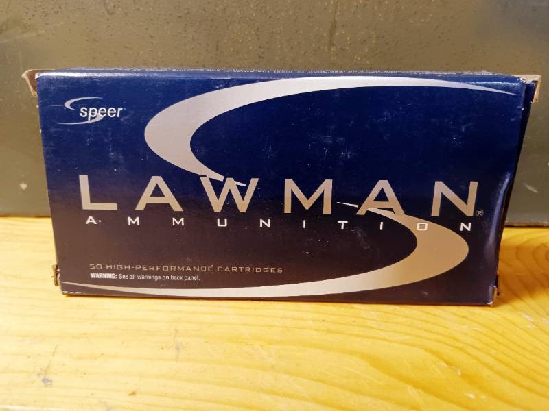 lot 45 image: Box of 50 Cartridges Speer Lawman 380 Auto 95gr TMJ