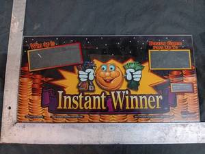 lot 61 image: Instant Winner  slot machine glass sign