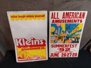 lot 71 image: 2 Vintage Amusement Posters