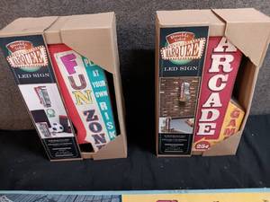 lot 72 image: 2 new double sided marquee led signs