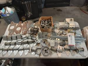 lot 92 image: Large lot of garage door hardware