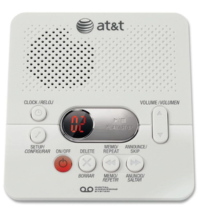 lot 346 image: AT&T 1740 Digital Answering System with TimeDay Stamp, White