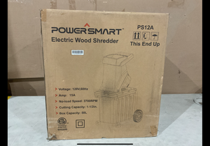 lot 299 image: PowerSmart PS12A 15-Amp New Wood Chipper Electric, Shredder, and Mulcher,Outdoor