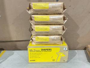 lot 348 image: LOT of 8 DYPER Viscose from Bamboo Baby Diapers Size 2