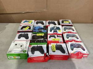 lot 361 image: Lot of 16 Miscellaneous Game Controllers